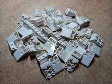 LEGO BULK LOT OF 44 WHITE INVERTED SLOPES 33° 3X2 #3747