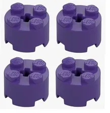 LEGO ® 4x round brick 2x2 medium Lilac purple 6143 round brick 4622176 cross axis New