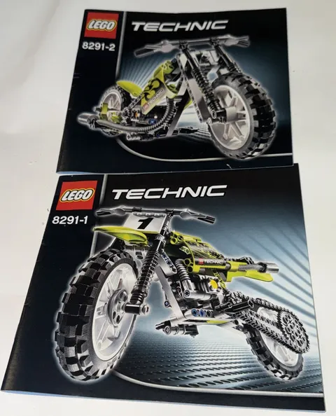 Lego Technic Original 8291-1 829-2 Instruction Manuals Only Dirt Bike No Kits!