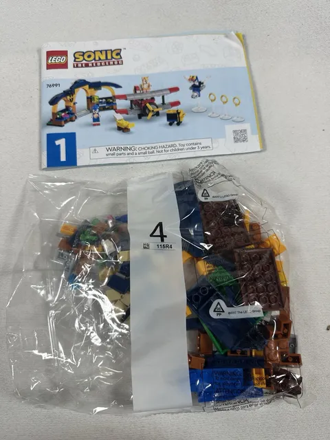 LEGO® Sonic The Hedgehog 76991 Tails' Workshop & Tornado Instruct Manual +Pack 4