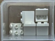 LEGO Parts - White Bracket 1 x 2 - 2 x 2 - No 44728 - QTY 5