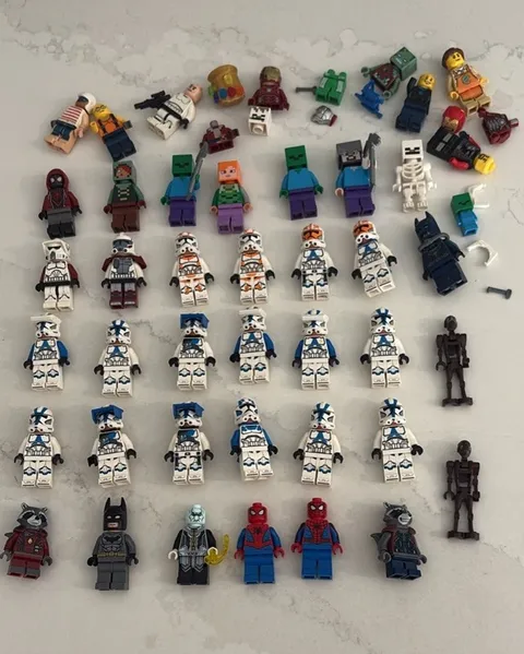 Lego minifigure lot — Star Wars marvel Minecraft and more read description!!! B