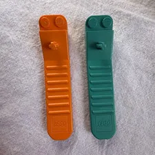 LEGO Brick Separator Tools Orange Teal 2pc Plastic Authentic Clean