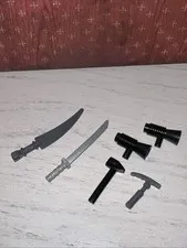 Lego Replacement Accessories, Set Of Six Swords And Loud Hailers (039)