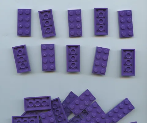 LEGO x 20 Dark Purple Plate 2 x 4 bulk lot 3020