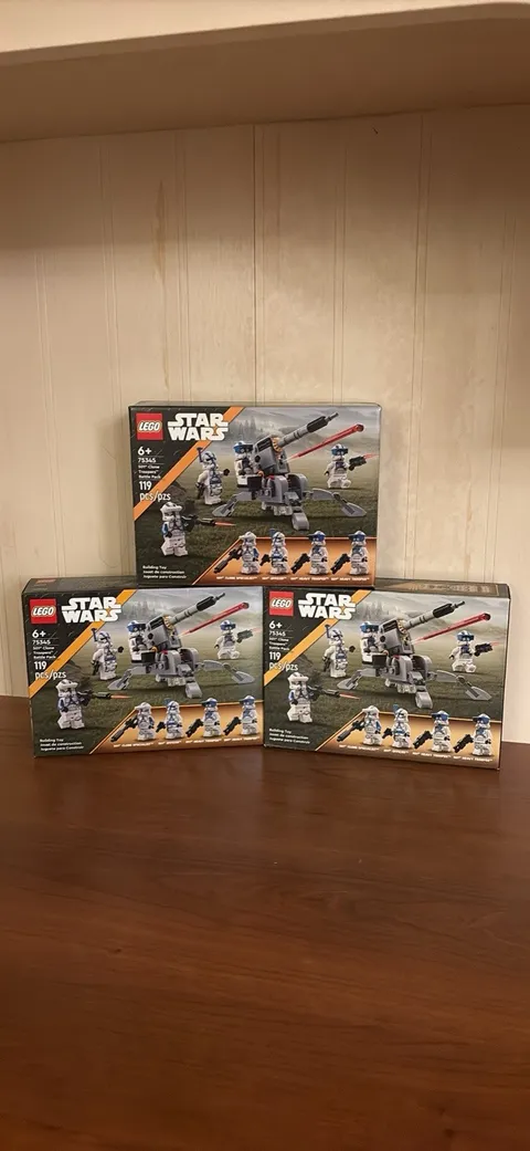 3 LEGO Star Wars 75345 501st Clone Troopers Battle Packs - UNOPENED