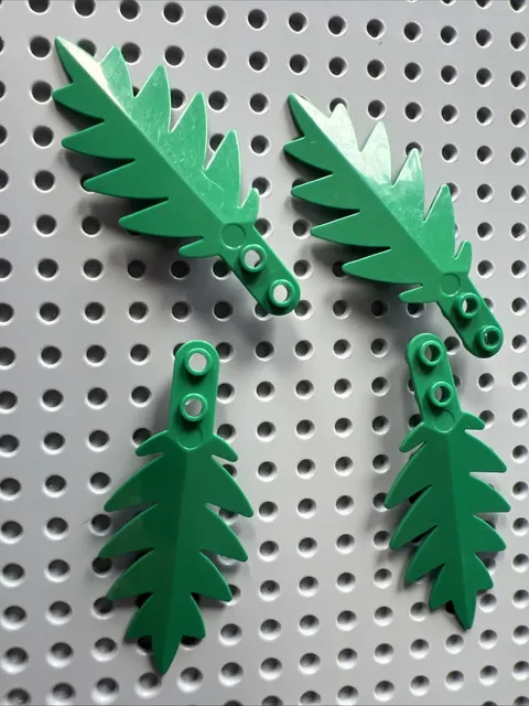 LEGO 6148 Palm Leaf Green Plant Small 8x3 Lot of 4 Tropical Forest Jungle Castle