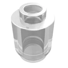 LEGO Part 3062b - Trans-Clear Brick Round 1 x 1 Open Stud