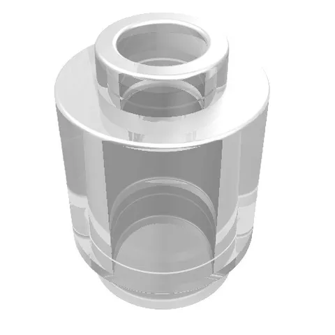 LEGO Part 3062b - Trans-Clear Brick Round 1 x 1 Open Stud