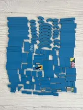 LEGO DARK AZURE BLUE LOT 154 PCS 2X6 1X8 1X6 1X4 1X2 TILE PLATE AZUR VARIETY