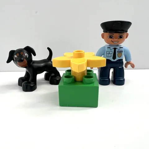 LEGO Duplo 5678 Policeman Police Officer Black Dog Building Town Set Complete