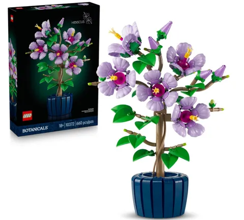 LEGO® Botanicals Hibiscus Flower Building Set 10372, 660 Pieces, Ages 18+
