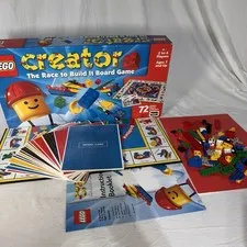 LEGO CREATE-IT - Race to Build It Board Game - 03093 FOR PARTS RoseArt ~ READ