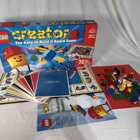 LEGO CREATE-IT - Race to Build It Board Game - 03093 FOR PARTS RoseArt ~ READ