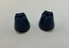 Lego 6233 3x3x2 cone dark blue x2