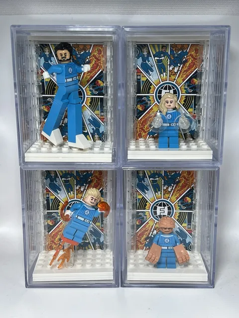 Collectible Force Pack Minifigure Display Case For Lego Marvel Fantastic Four