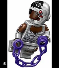 LEGO Cyborg Minifigure w/ Purple Chains DC CMF Series Brand New/Never Assembled