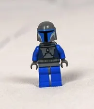Vintage LEGO Mandalorian Death Warrior Minifigure OS Blue Clone Wars sw0296