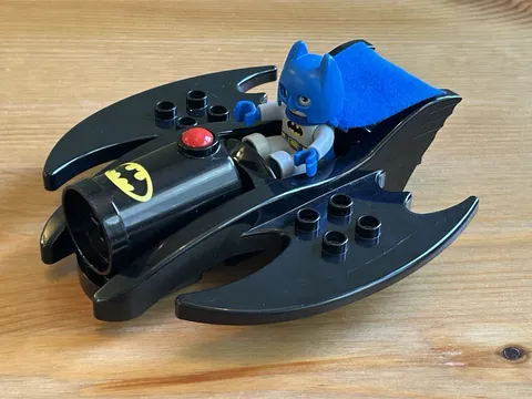 LEGO Duplo Batman Minifigure Figure w/ Cape + Batwing Plane DC, 10545, 10823