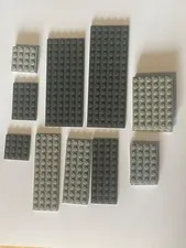 Lego Gray Flat Pieces 3036 3032 3027 3456 3030 3031 3030 3029
