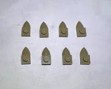 Lego Lot Of 8 Sand Yellow 1x1 Plate With Tooth Teeth New Part Spike