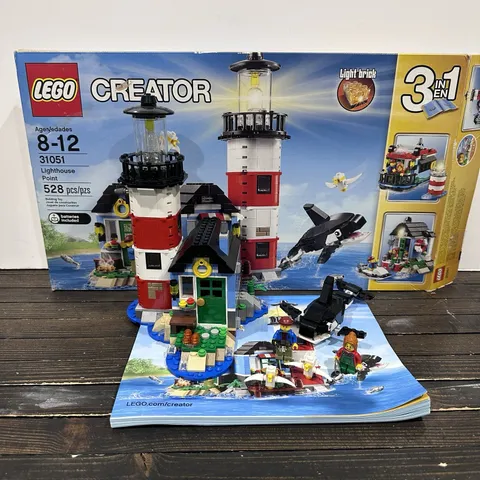 Lego Creator:  Lighthouse Point 31051 Retired Missing 1 Piece Box & Instructions