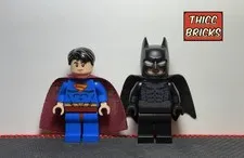 Lego Superman Returns 2006 And Batman The Dark Knight 2008 Custom Pad Minifigs