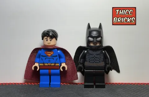 Lego Superman Returns 2006 And Batman The Dark Knight 2008 Custom Pad Minifigs