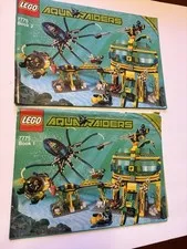 Lego 7775 Aqua  Aquabase Invaders Instruction Manual Only No Bricks Used Wear