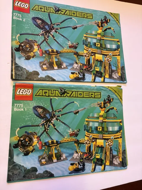 Lego 7775 Aqua  Aquabase Invaders Instruction Manual Only No Bricks Used Wear