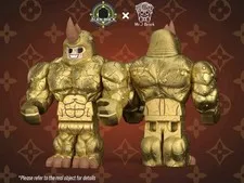 LEGO Marvel Comics Rhino Gold Ver custom minifigure By Mr. J & Alien Brick