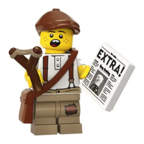 LEGO CMF Series 24 Newspaper Kid Minifigure 71037 Complete