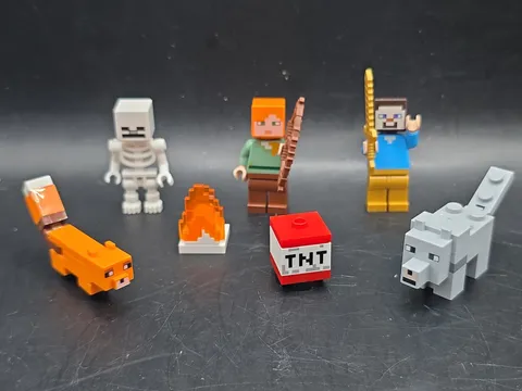 Lego Minecraft Minifigure Lot of 5 Plus Accessories 