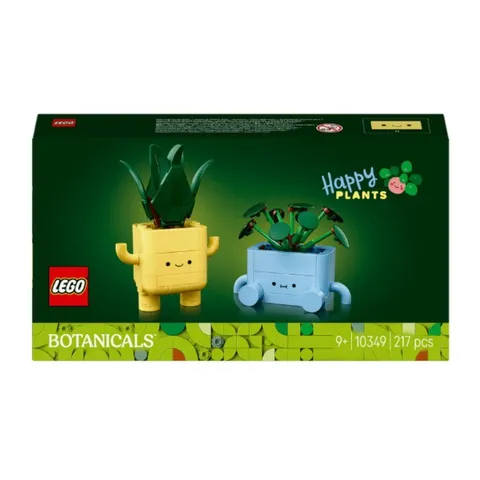 LEGO 10349 Botanicals Happy Plants, 217 Pcs, Desk Decor Gift for Plant Lovers