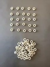 LEGO Plate Round 1 X 1 W/ Through Hole -White- 28626 (25 Count bag) New!