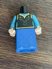 Lego Anna Torso Minifigure Disney Frozen Princess Body Part Pink Flowers