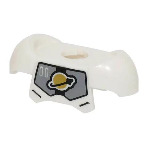 LEGO 10x Classic Space Armor Breastplate Gold Logo Shoulder Pads Genuine