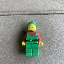 Lego Castle - Forestman - Red W/ Green Hat, , Quiver Minifigure