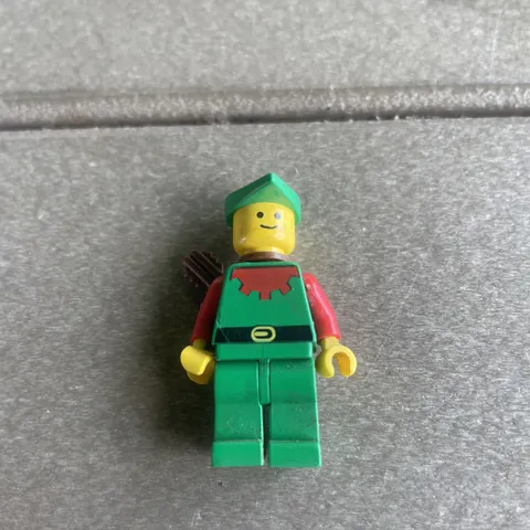 Lego Castle - Forestman - Red W/ Green Hat, , Quiver Minifigure