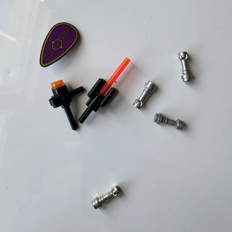 LEGO Minifigure Accessories & Weapons Parts Bulk Lot, Multicolor, 6 Pieces