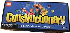 LEGO CONSTRUCTIONARY BOARD GAME OF CHARADES MINIFIGURES 44 PIECES ROSEART OOP
