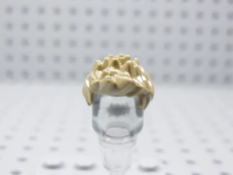 LEGO Dark Tan Short Spiked Hair Minifig AC