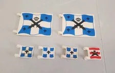 LEGO Pirate Imperial Soldiers Flag Lot Blue White Vintage 6274 6276 6265 Part
