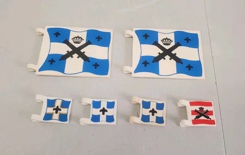 LEGO Pirate Imperial Soldiers Flag Lot Blue White Vintage 6274 6276 6265 Part