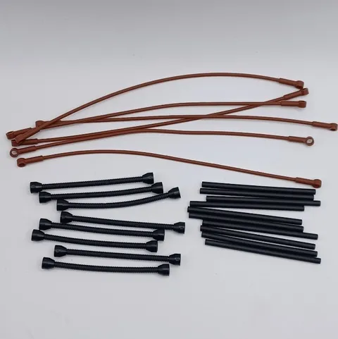 🇺🇲 LEGO 24 Pieces Total - Outter Cable 10Pcs, Flex Tube 6Pcs, Spiral Tube 8Pcs