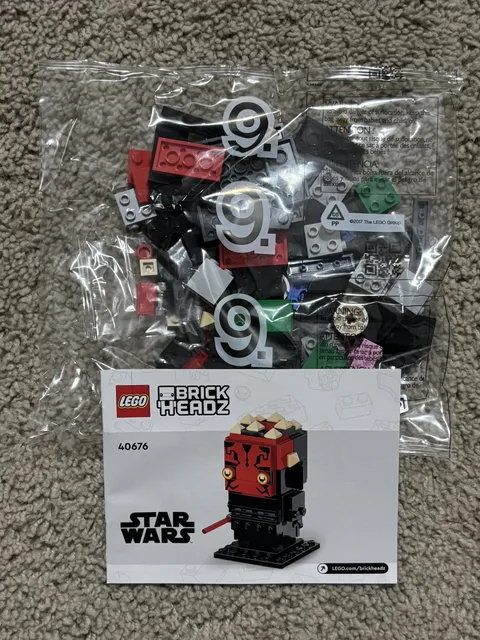 Darth Maul BrickHeadz #232 LEGO Star Wars 40676 The Phantom Menace Bag 9 Sealed!