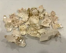 LEGO BIONICLE White Parts Bulk Lot, Mixed Plastic Pieces More Than 10