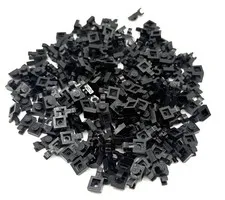 LEGO Large Lot of Black 1 x 1 Plate with Clip inv.611