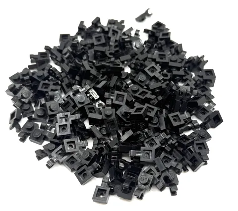 LEGO Large Lot of Black 1 x 1 Plate with Clip inv.611
