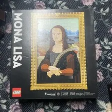 LEGO Art Mona Lisa Painting Wall Art with Gold Frame (31213) Leonardo Da Vinci